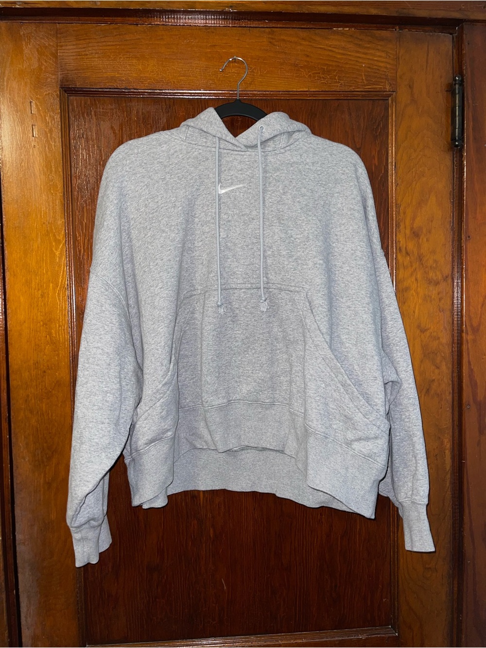 Nike Light Gray Pullover Hoodie Sweatshirt